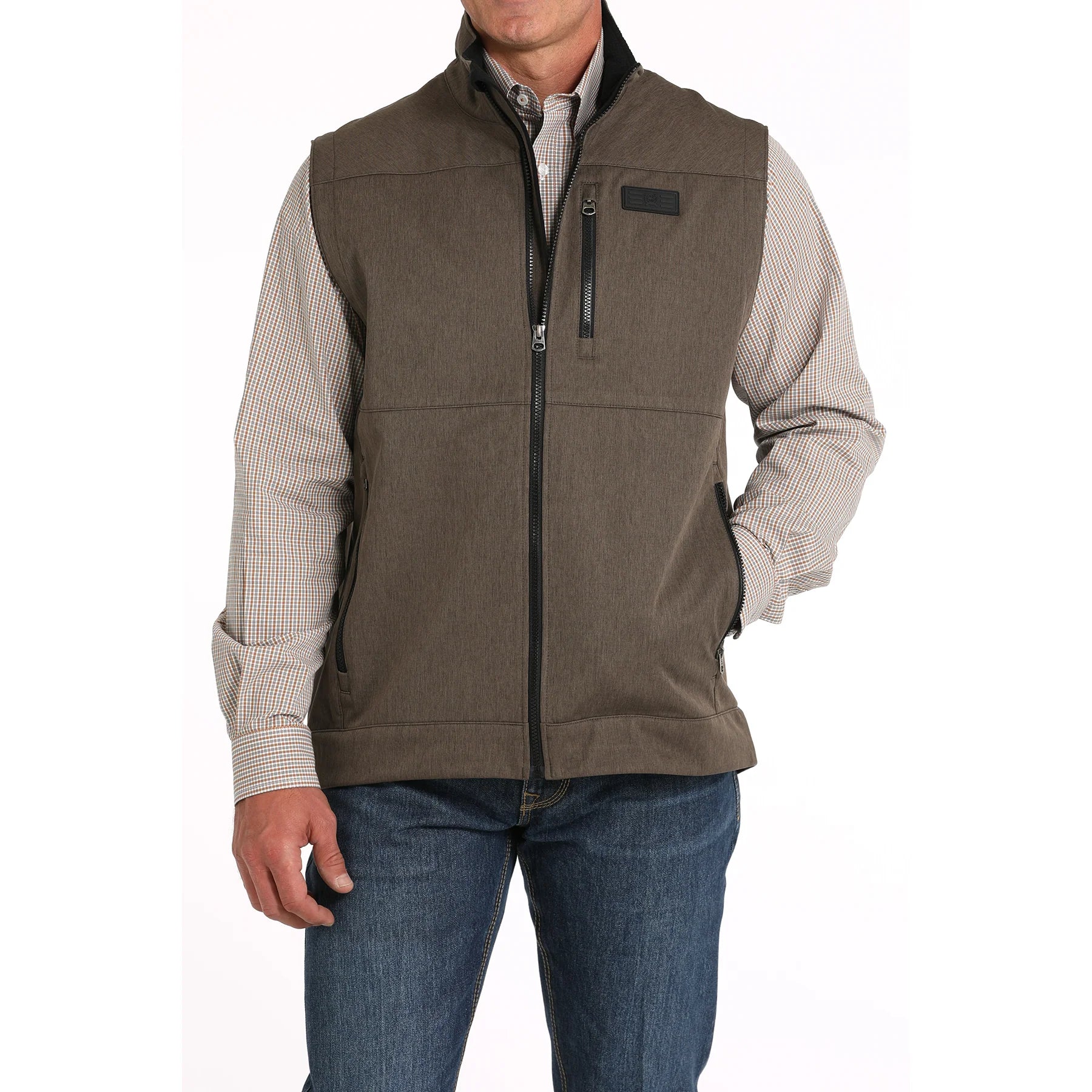 western dress vest 5020 Cinch Men's Bonded Softshell Vest – El Rodeo Western Wear