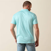 1098 Ariat Men's Jacquard Printed Fitted Polo