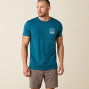 3965 Ariat Men's Stripe Patriotic Badge T-Shirt