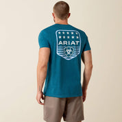 3965 Ariat Men's Stripe Patriotic Badge T-Shirt