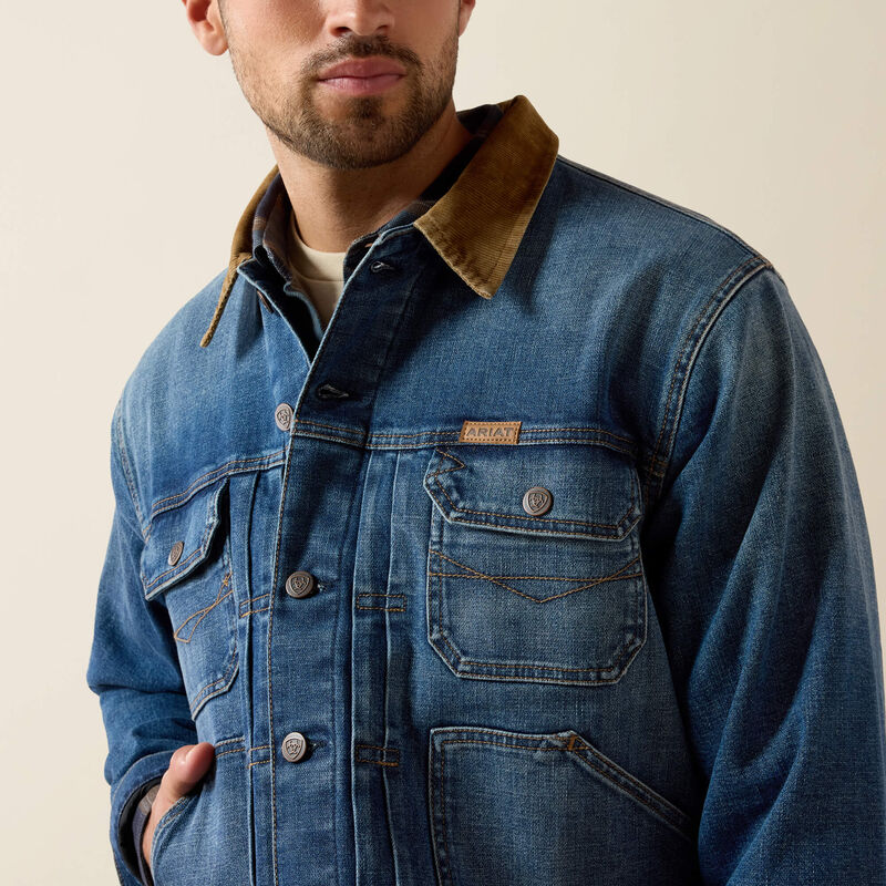 8964 Ariat Men's Flannel Lined Trucker Jacket