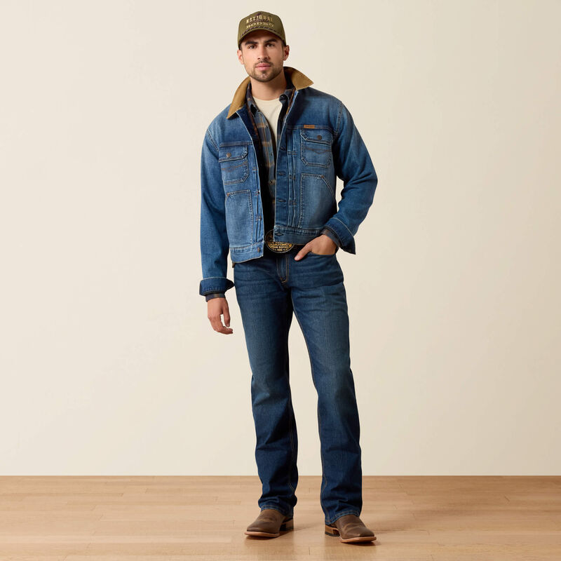 8964 Ariat Men's Flannel Lined Trucker Jacket