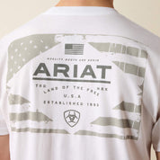 0626 Ariat Men's Lockup Flag Painted T-Shirt