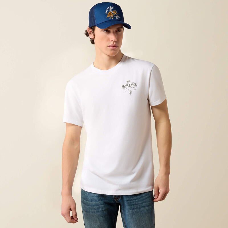 0626 Ariat Men's Lockup Flag Painted T-Shirt