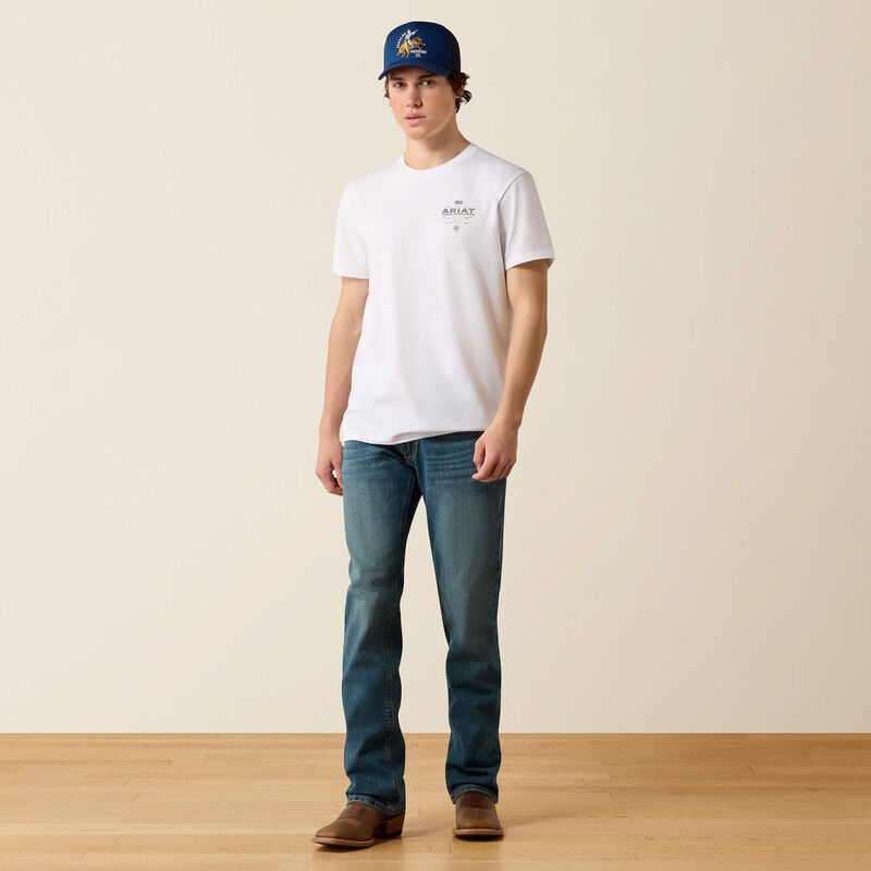0626 Ariat Men's Lockup Flag Painted T-Shirt