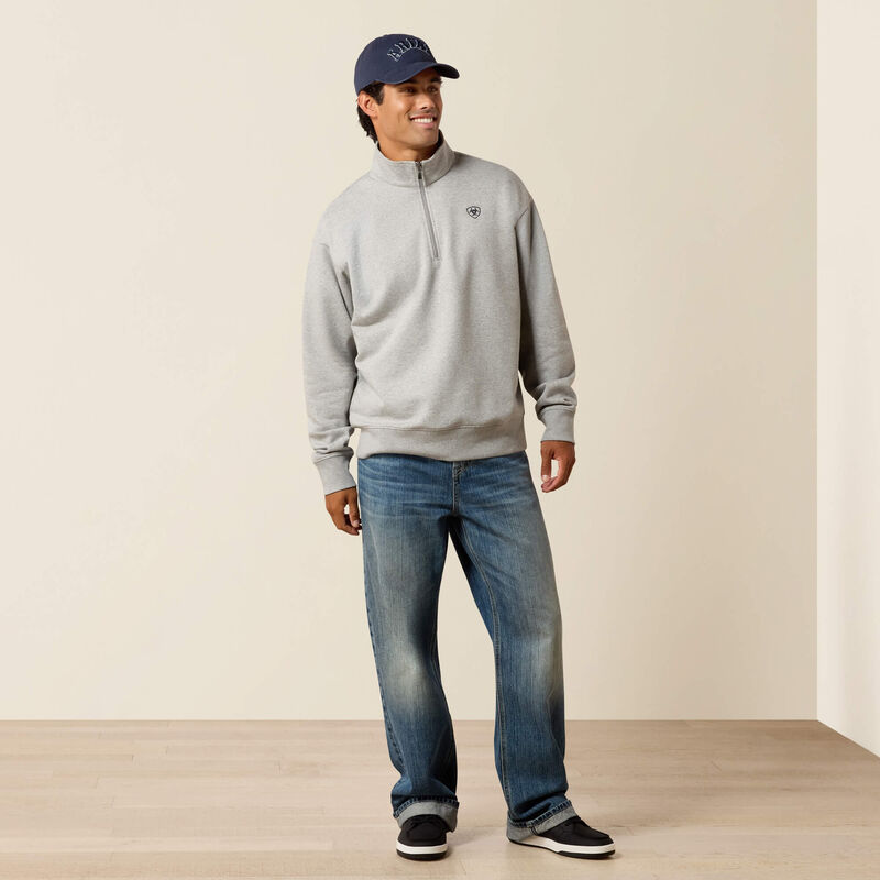 5377 Ariat Men's Holiday 1/4 Zip Sweatshirt