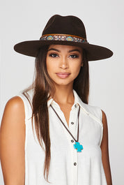 CA-F-2072 Stampede Flat Brim Felt Hat