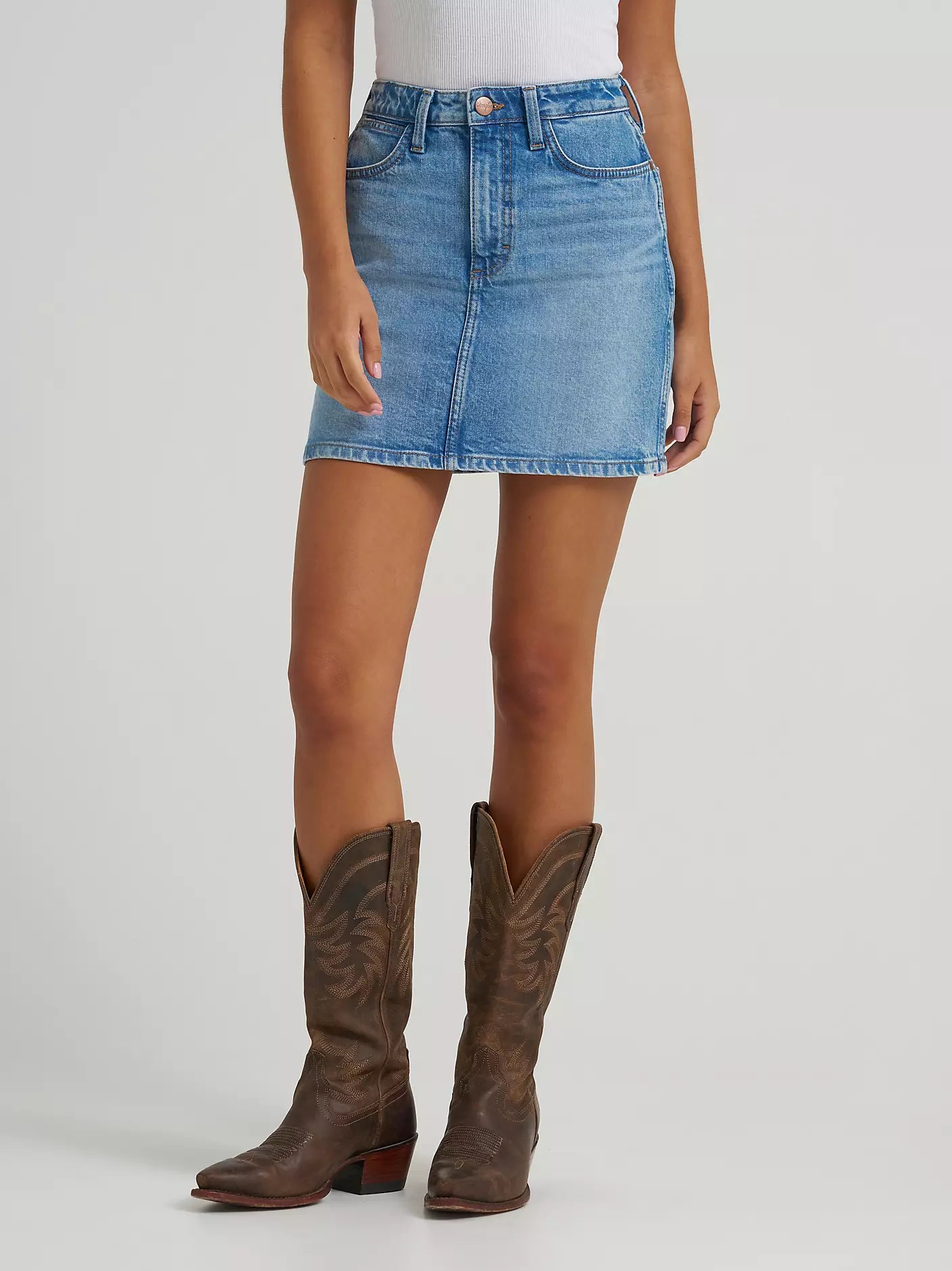 9426 Wrangler Ladies Retro Bailey Denim Skirt