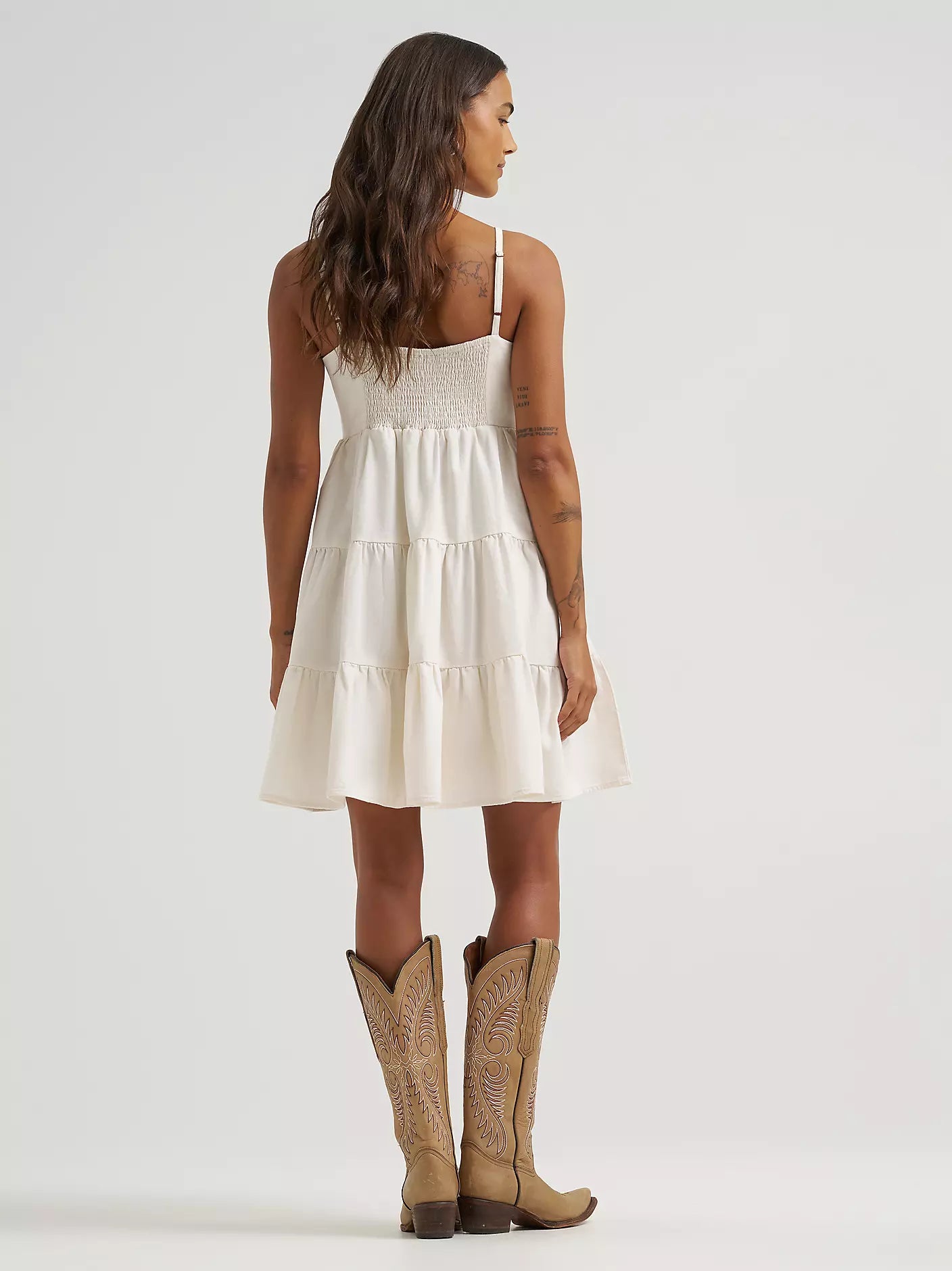 9515 Wrangler Ladies Strappy Tiered Dress