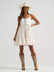 9515 Wrangler Ladies Strappy Tiered Dress