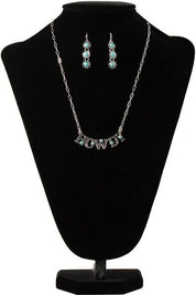 2633 Silver Strike Howdy Earrings and Necklace Set