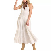 8108 Rock & Roll Ladies Eyelet Maxi Dress