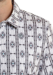 8724 Rock & Roll Men's Aztec Print Polo