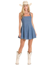 8788 Rock & Roll Ladies Buckle Denim Dress