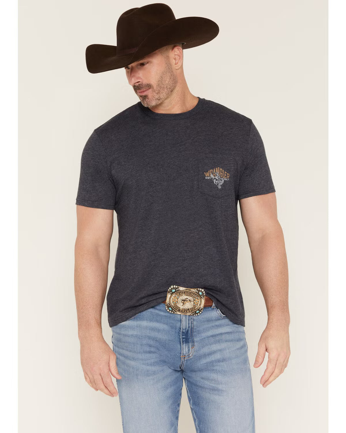 5808 Wrangler Men's Cowboy Short Sleeve T-Shirt