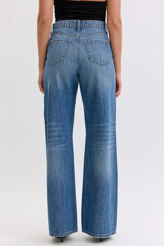 9702 Cello Ladies High Rise Wild Leg Jeans