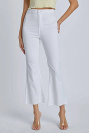 6808 Cello Ladies High Rise Cropped Flare Jeans