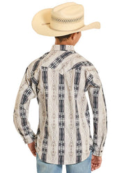 8301 Rock & Roll Boy's Aztec Print Snap Shirt