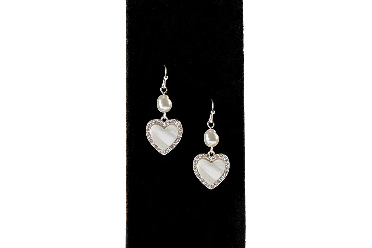 4636 Blazin Roxx Ladies Opal Heart Earrings