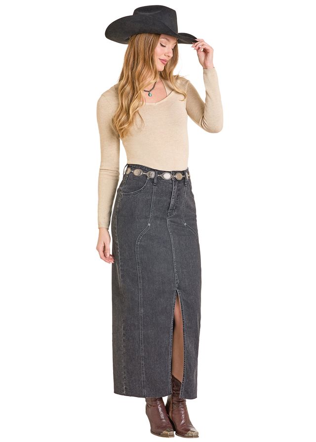 7883 Rock & Roll Ladies Front Seam Maxi Skirt