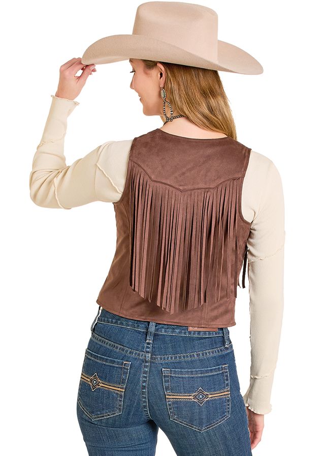 7788 Rock & Roll Ladies Embroidered Yoke Vest