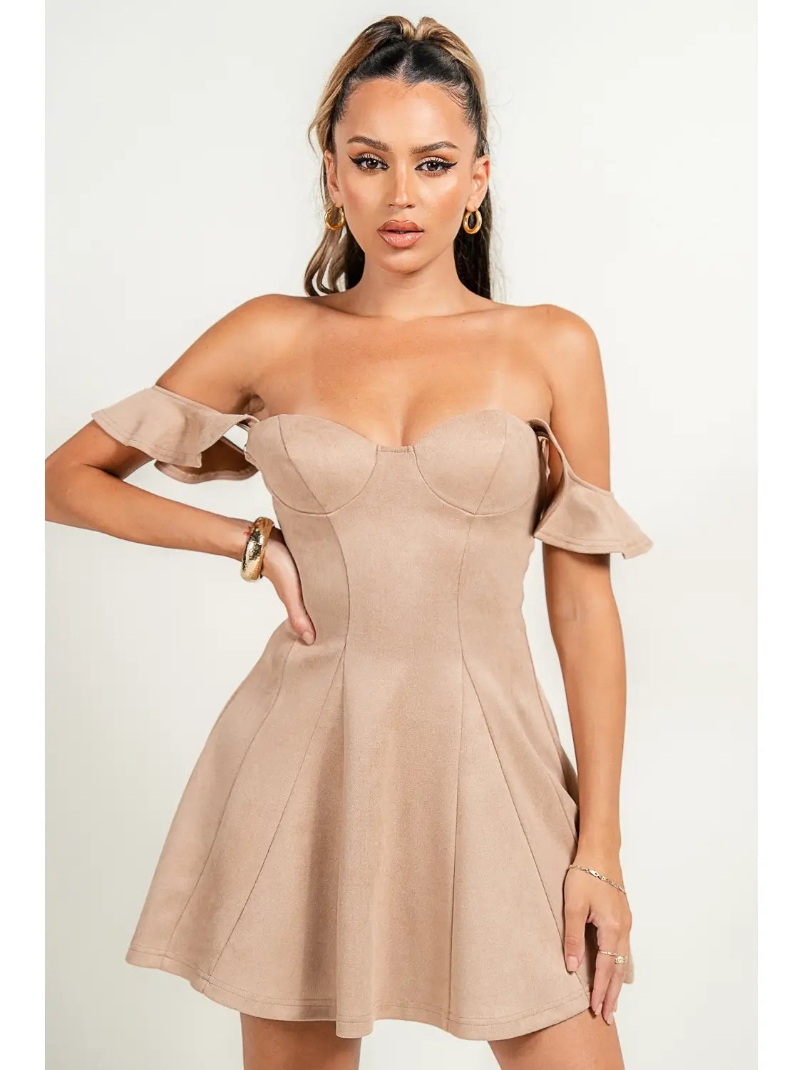236B Privy Ladies Of Shoulders Bustier Mini Dress