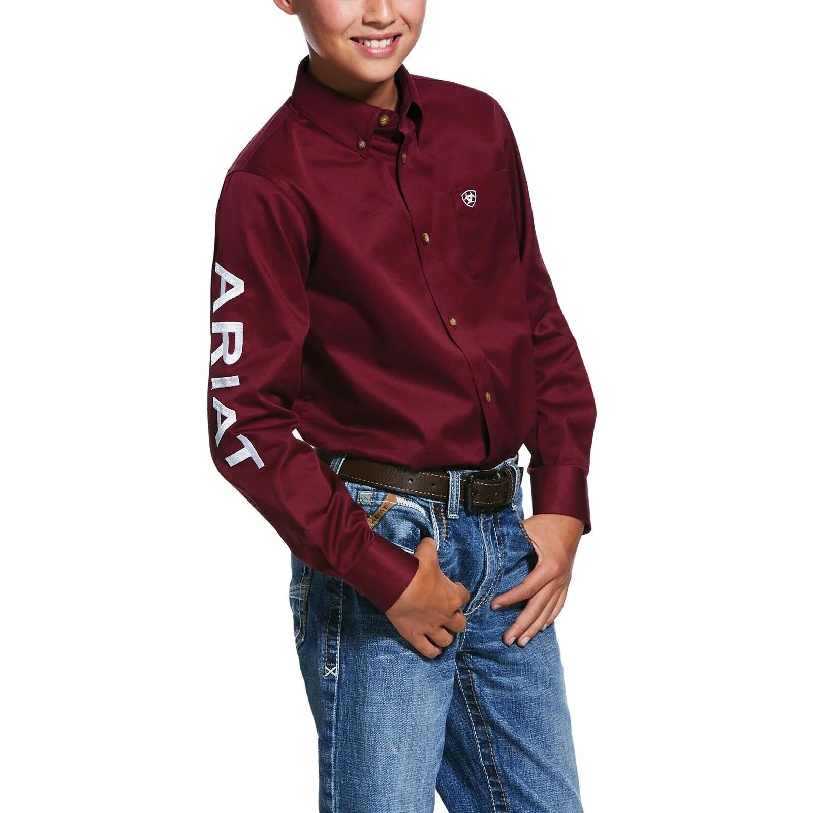 0163 Ariat Boy's New Team Softshell Shirt