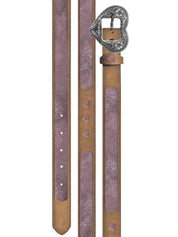 8322 Wrangler Girl's Leather Heart Buckle Belt