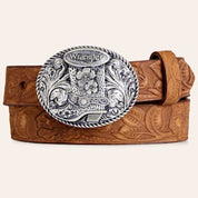 1322 Wrangler Girl's Floral Embossed Leather Belt