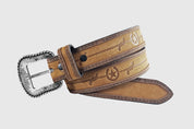 0321 Wrangler Boy's Embossed Rope/Star Leather Belt