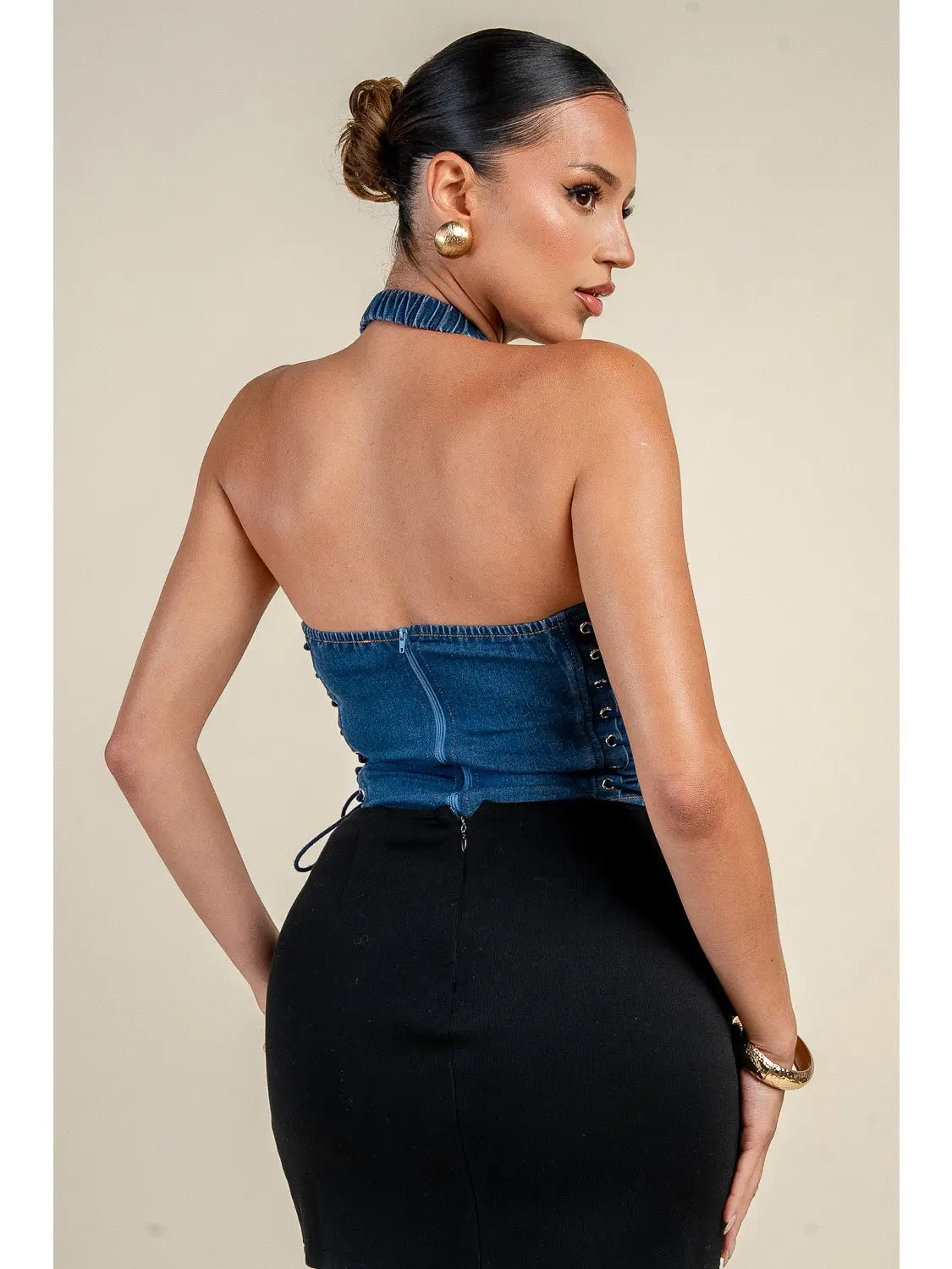 684D Privy  Ladies Corset Crop Top