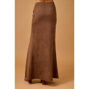 50829 Skylar Rose Ladies Western Faux Suede Maxi Skirt