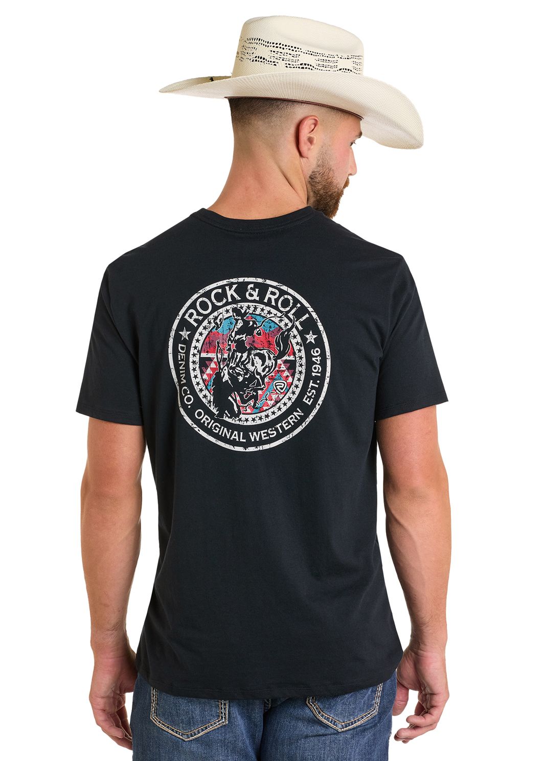 6781 Rock & Roll Denim Unisex Bronco Rider T-Shirt
