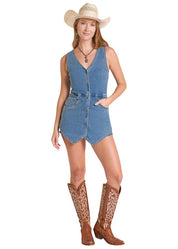 9106 Rock & Roll Ladies Sleeveless Vest Romper