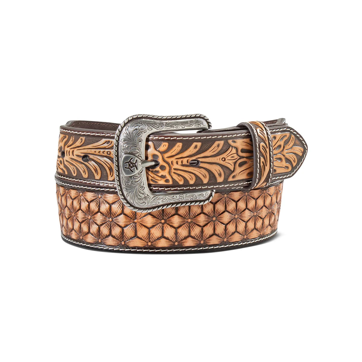 5402 Ariat Men's Embossed Honeycomb Leather Belt