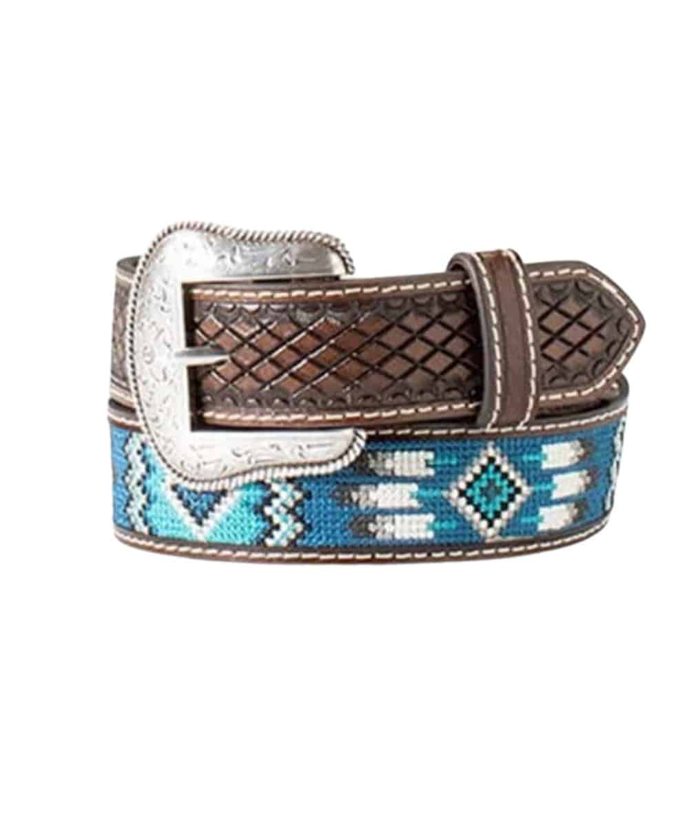7602 Ariat Boy's Leather Southwest Inlay Belt