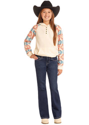 4918 Rock & Roll Girl's Petal Stitch Boot Cut Jeans