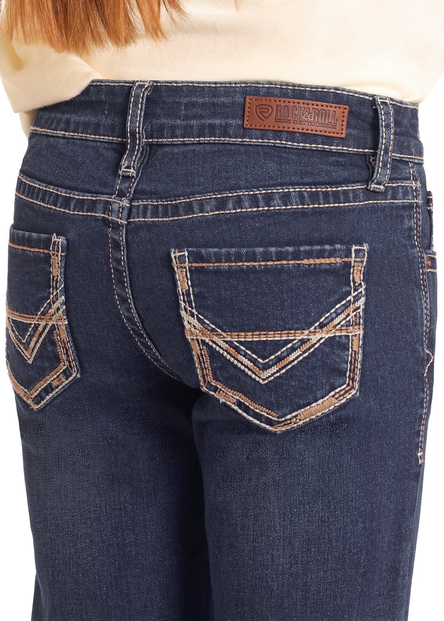 4918 Rock & Roll Girl's Petal Stitch Boot Cut Jeans