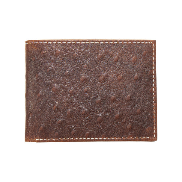 0602 Nocona Ostrich Print Bifold Wallet