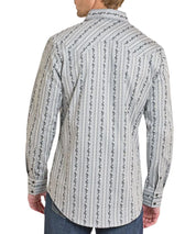 8299 Rock & Roll Men's Wallpaper Print Snap Shirt