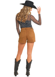 4928 Rock & Roll Ladies Sued Fringe Shorts
