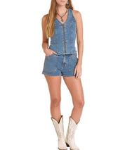 9107 Rock & Roll Ladies Denim Vest
