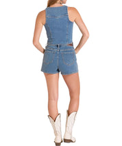 9107 Rock & Roll Ladies Denim Vest