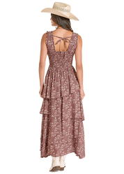8817 Rock & Roll Ladies Horse Print Tier Dress