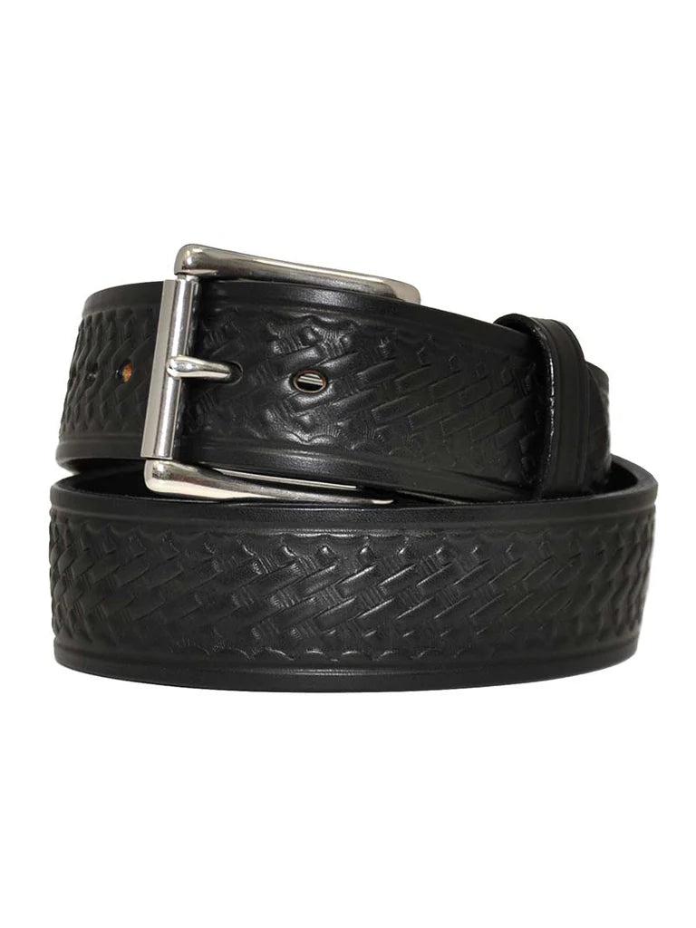 1005-18 Gingerich Men's Cassidy Basketweave Heavy Weight Leather Gun Belt