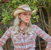 CH20-2288 Saddleback Ladies Western Straw Hat