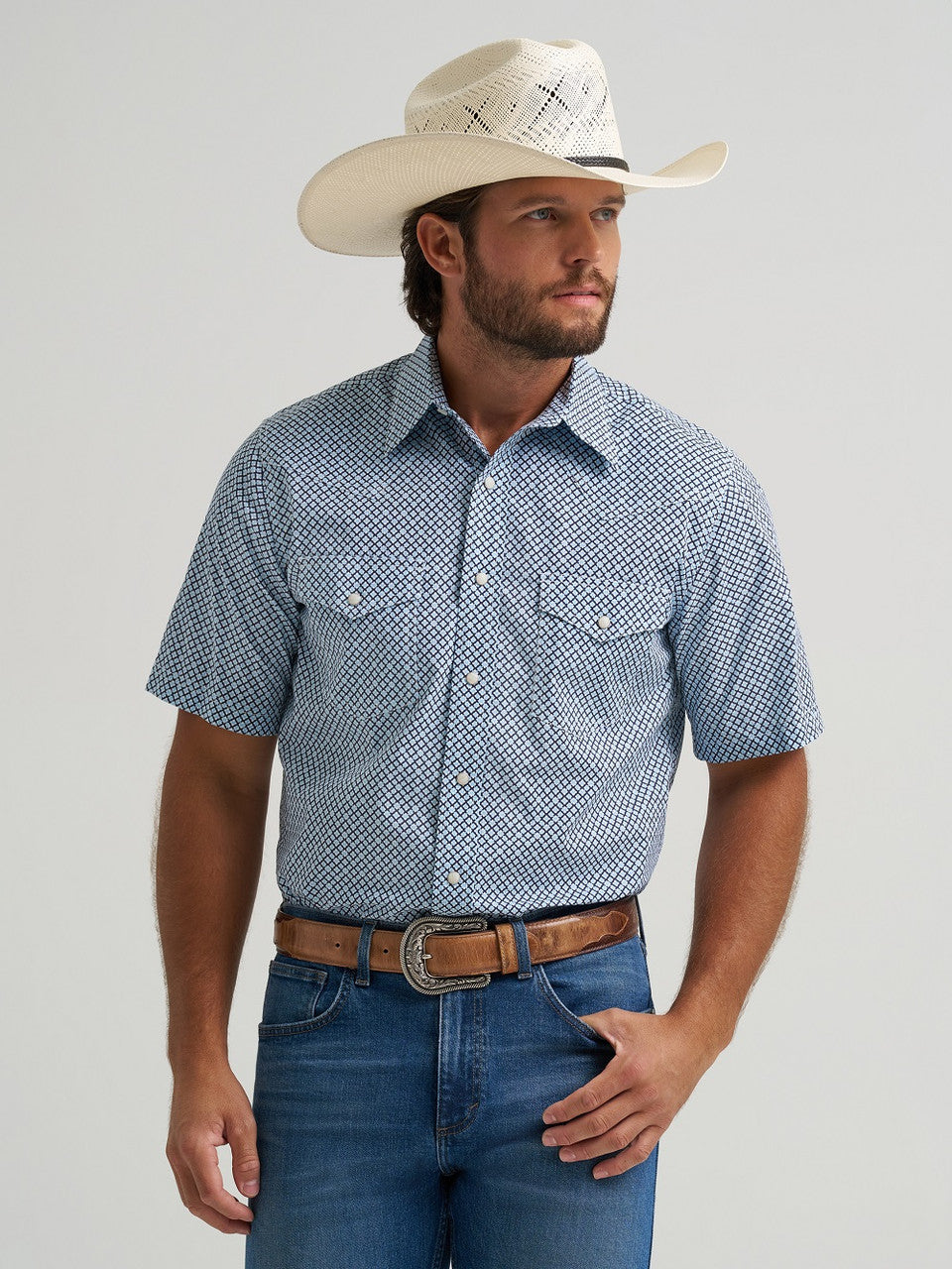 8713 Wrangler 20X Competition Get Print Short Sleeve Shirt
