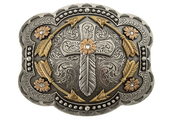 37947 Nocona Men's Cross With Scrolling Buckle