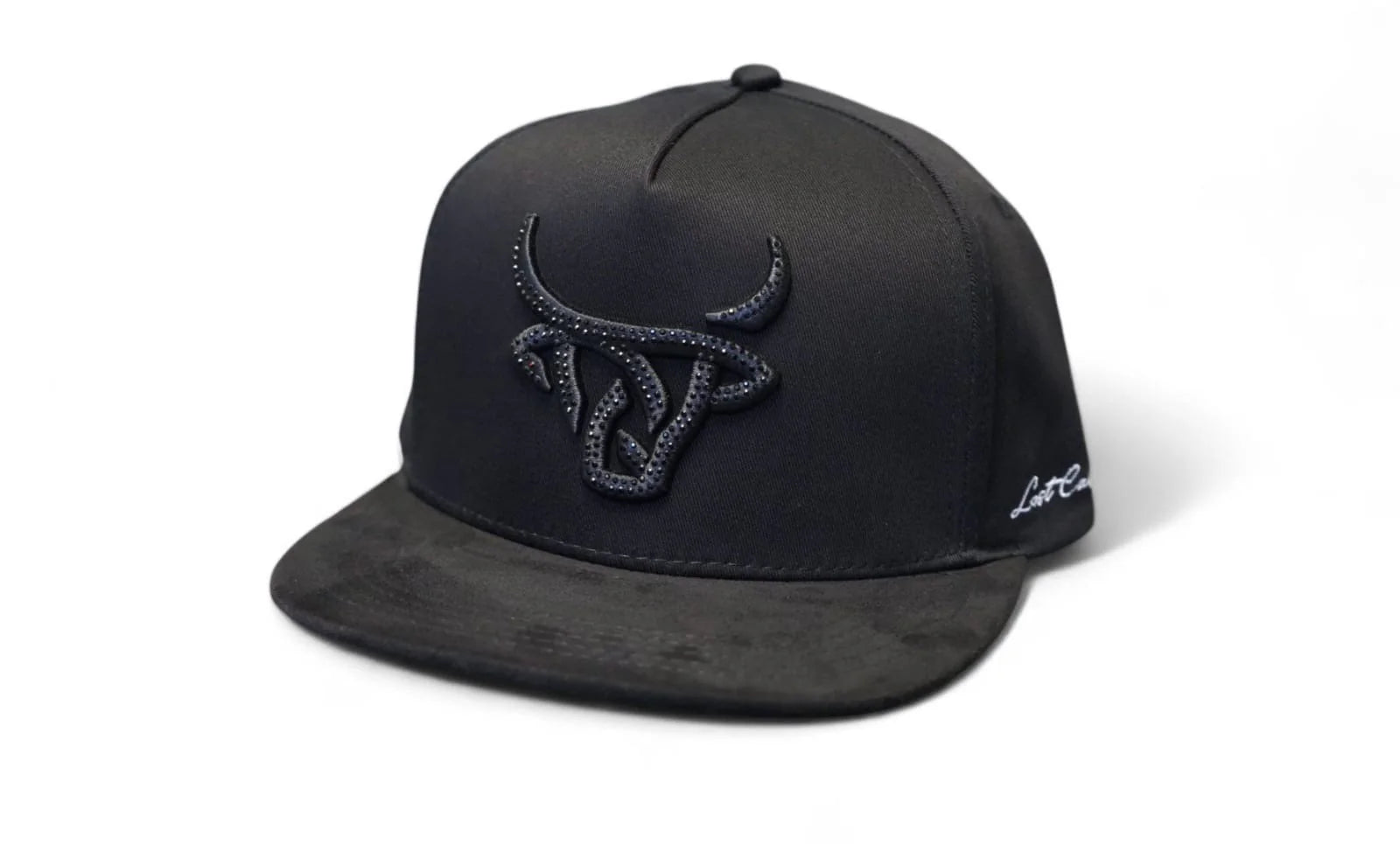 0824 Lost Calf Black Jewel Flat Cap