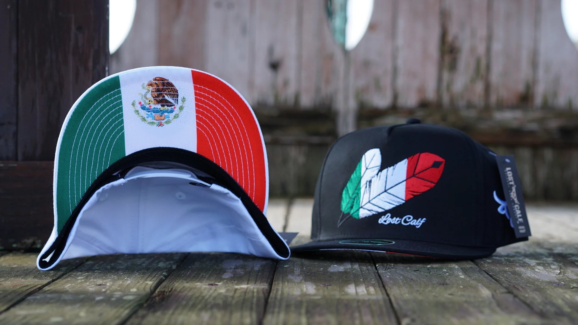 8926 Lost Calf Men's Mexican Tribe Flat Brim Cap